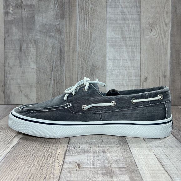 Sperry Men's Bahama II Boat Shoes Sneakers Canvas Denim Salt Washed Gray Size 9 - Picture 8 of 12